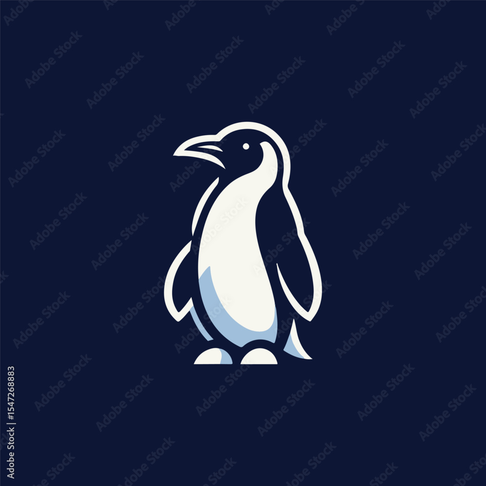 Obraz premium Majestic penguin logo