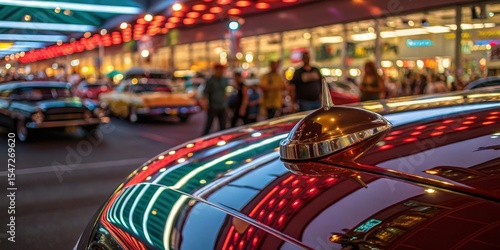 Night City Classic Car Refl...