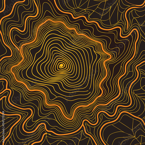 Background of the topographic map. Topographic map lines, contour background. Geographic abstract grid