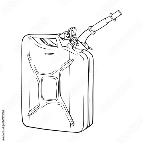 gas can line art drawing illustration