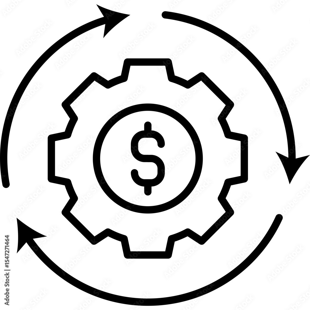 Cashflow Icon Line Cashflow Icon Line