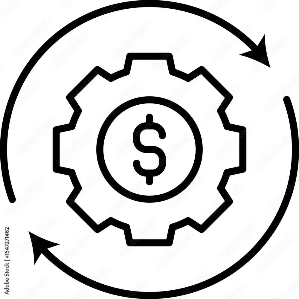Cashflow Icon Line Cashflow Icon Line