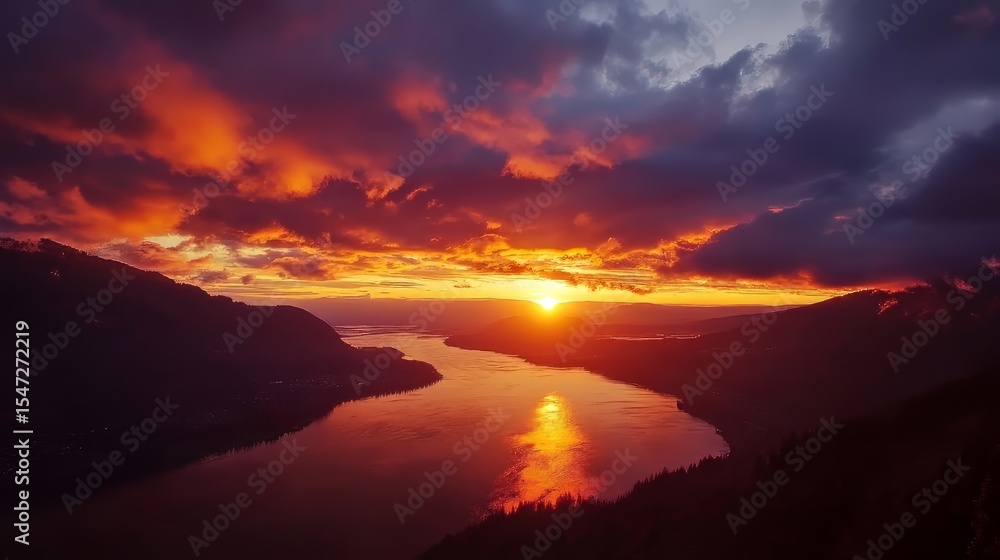 Fototapeta premium Timelapse of clouds in sky during sunset