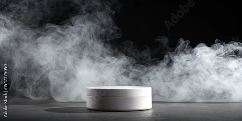 White Cream Jar in Smoky Ba...