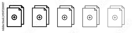 Free Download Add document icon flat illustration set logo - GFXLoad