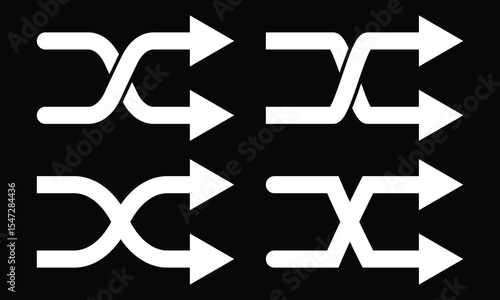 Shuffle icon comparison vector graphic Vector