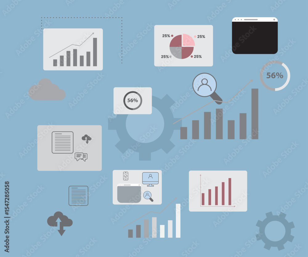 Business, finance growth graphs, maps, flat illustrations with business icon and graphics elements. Flat illustration for banner, web, social media, mobile app ui Business, finance growth graphs, maps, flat illustrations with business icon and graphics elements. Flat illustration for banner, web, social media, mobile app ui