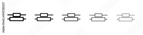 Alignment icon flat illustration set logo