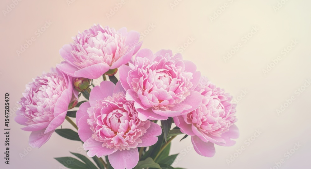 Fototapeta premium Soft Pastel Peony Wall