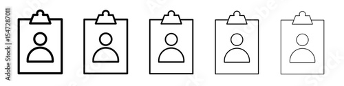 Assignment icon flat illustration set logo