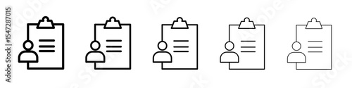 Assignment icon flat illustration set logo