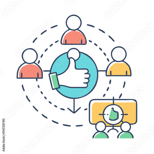 Engagement and feedback loop connecting audience through social media and communication