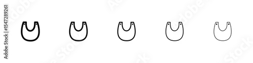 Baby bib icon flat illustration set logo
