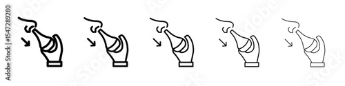 baby nasal aspirator icon flat illustration set logo