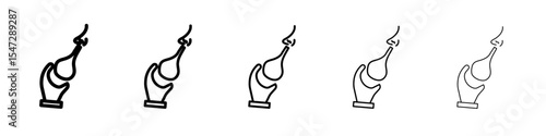 baby nasal aspirator icon flat illustration set logo