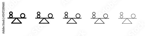 balancing icon flat illustration set logo