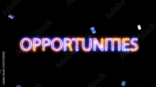 Bright Neon Text Displays the Word 