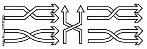 Shuffle icon comparison vector graphic Vector