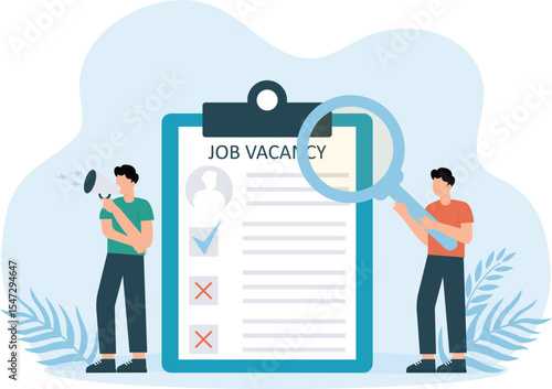 Job Recruitment,woman searching for information online. Job search concept
