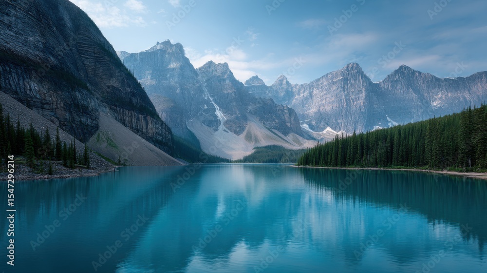 A Glacial Lake With Breathtaking And Icy Peaks A Glacial Lake With Breathtaking And Icy Peaks