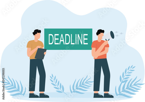 Deadline,approaching or countdowns concept, businessmen sitting on burning matches
