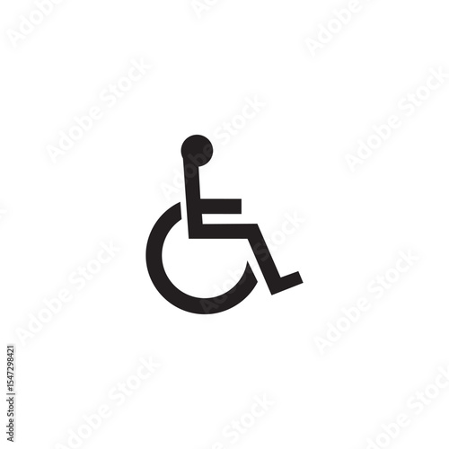 Accessibility icon wheelchair symbol for people with disabilities vector illustration
