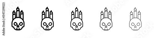 Black magic icon flat illustration set logo