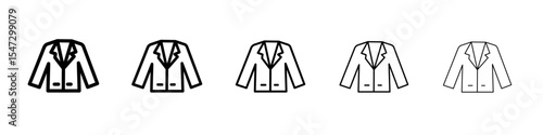 Blazer icon flat illustration set logo