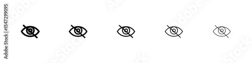 Blindness icon flat illustration set logo