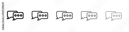 Blog icon flat illustration set logo