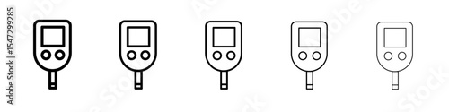 blood glucose icon flat illustration set logo
