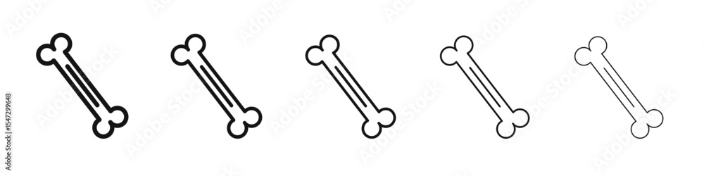 Bones icon flat illustration set logo Bones icon flat illustration set logo