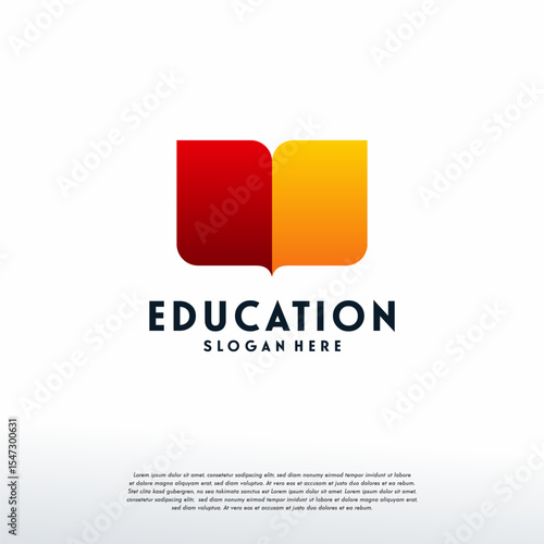 Free Download Simple Modern Book education logo designs template vector, Logo symbol icon - GFXLoad