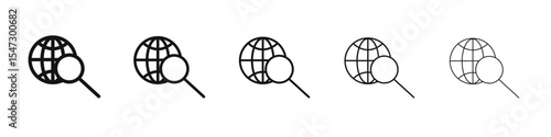 Browsing icon flat illustration set logo