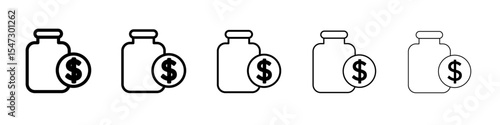 Business Remedy icon flat illustration set logo