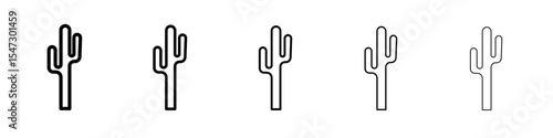 Wallpaper Mural Cactus icon flat illustration set logo Torontodigital.ca