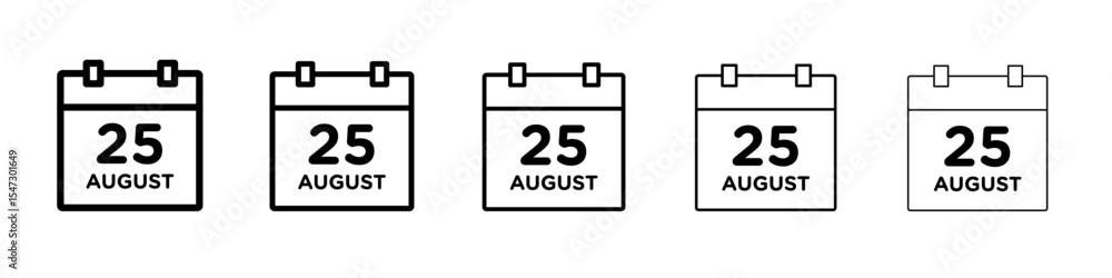Calendar icon flat illustration set logo Calendar icon flat illustration set logo