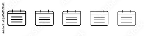 Calendar icon flat illustration set logo