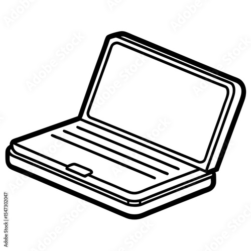 Minimalist vector illustration of a laptop cooling pad in white
