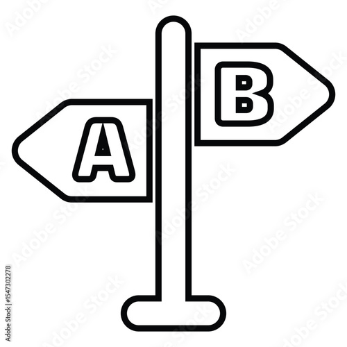 choose line icon design. choose thin black outline symbol vector illustration. editable stroke icon on transparent background.