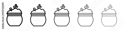 caudron icon flat illustration set logo