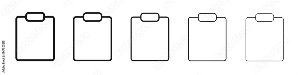 Clipboard icon flat illustration set logo Clipboard icon flat illustration set logo