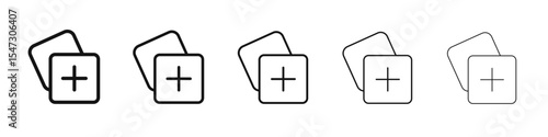 Collection icon flat illustration set logo