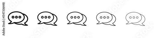 Communication icon flat illustration set logo