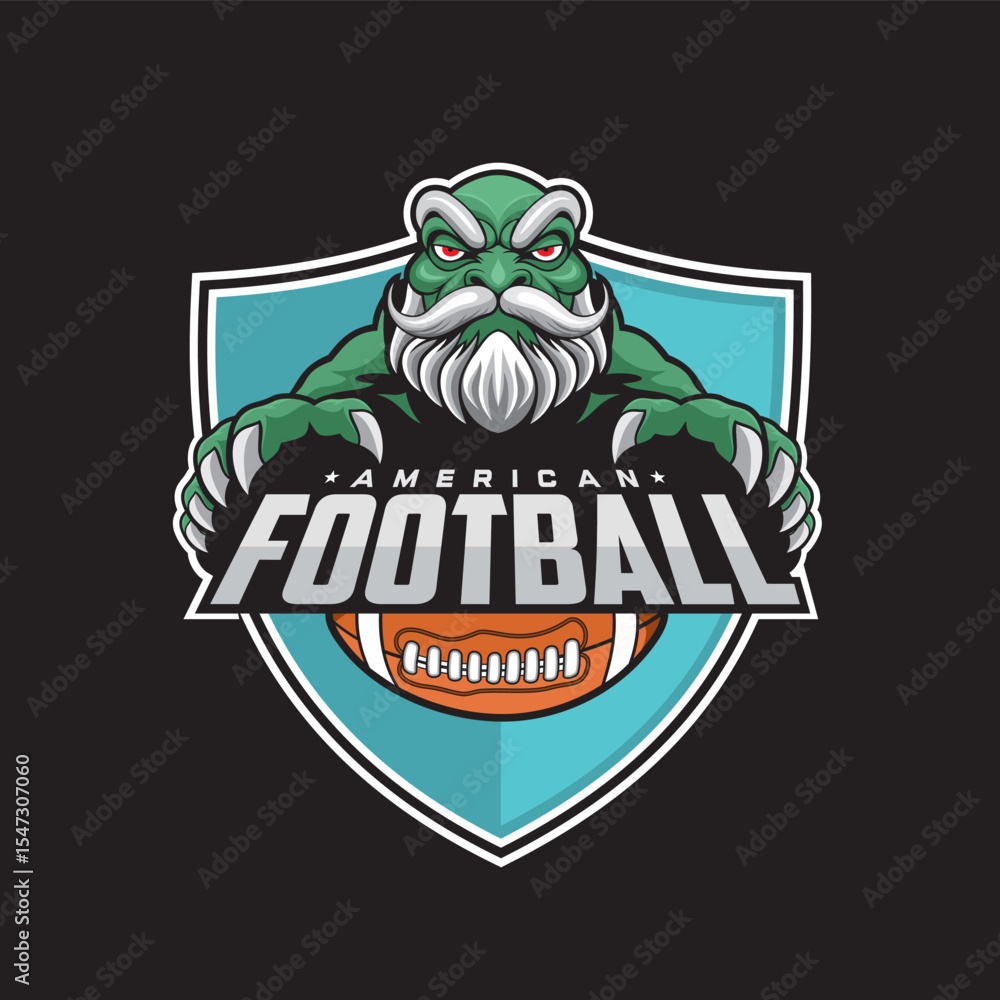 american football club logo goblin vector illustration design american football club logo goblin vector illustration design