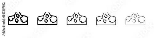 Contact Dermatitis icon flat illustration set logo
