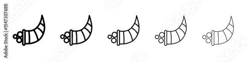 cornucopia icon flat illustration set logo
