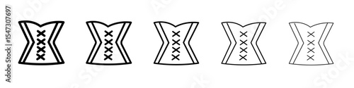 Corset icon flat illustration set logo