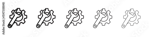 customization icon flat illustration set logo