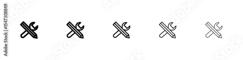 Customized icon flat illustration set logo